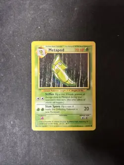 Metapod 54/102 Base Set Pokemon Card D14 - Image 3