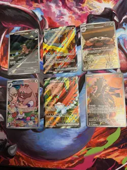 Lot of 6 Destined Rivals Full Art and More Pokemon Cards TCG NM See Pics - Image 1