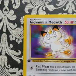 Giovanni's Meowth 74/132 1st Edition Gym Challenge Pokemon Card Vintage - Image 2