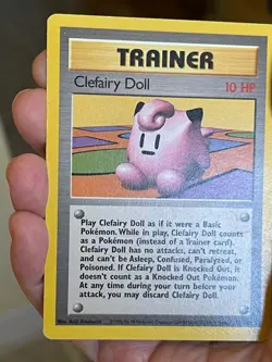 POKEMON CLEFAIRY DOLL 70/102 RARE BASE SET MP CARD - Image 3