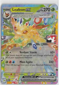 Prize Pack Series Cards Holo Double Rare 006/131 Leafeon ex - - Image 1