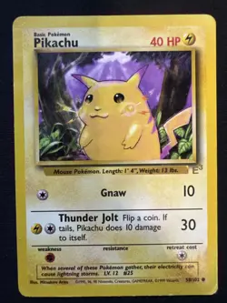 Pokemon Pikachu TCG Yellow Cheeks Base Set Promo Card E3 - Image 1