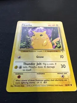 Pokemon Pikachu TCG Yellow Cheeks Base Set Promo Card E3 - Image 3