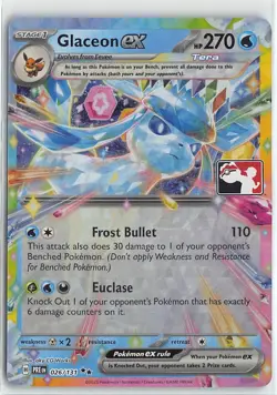 Pokemon Prize Pack Series Cards Stamped Foil Double Rare #026/131 Glaceon ex - Image 1