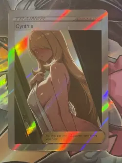 Pokemon Cynthia Anime Waifu Custom DIY Trainer Art Pokemon card - Image 1