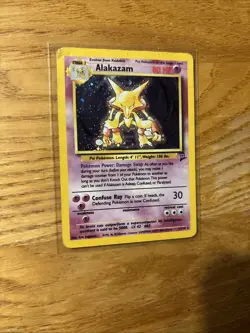 Pokemon Alakazam TCG Card 1/130 Base Set 2 Holo Unlimited Rare - Image 3