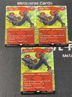 Magic MTG Spider-Punk R 0210 Borderless Marvel Spider-Man Lot*3 - Image 1