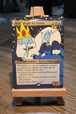 MTG Hand Painted Alter: Adventure Time's Ice KingQueen as Hylda Of The Icy Crown - Image 2