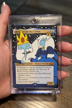 MTG Hand Painted Alter: Adventure Time's Ice KingQueen as Hylda Of The Icy Crown - Image 3