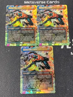Magic MTG Spider-Man 2099 R0205 Borderless Marvel Spider-Man Lot*3 - Image 1