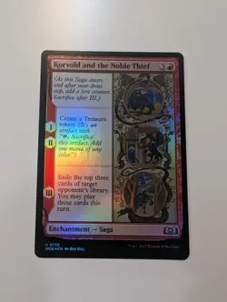 MTG - Korvold and the Noble Thief (Foil) - Wilds of Eldraine NM/M Condition - Image 1