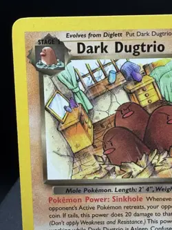 Pokemon TCG WOTC Team Rocket Dark Dugtrio 23/82 Regular Rare Unlimited LP! - Image 2