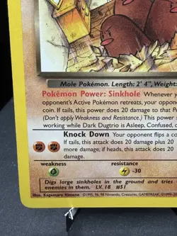 Pokemon TCG WOTC Team Rocket Dark Dugtrio 23/82 Regular Rare Unlimited LP! - Image 5
