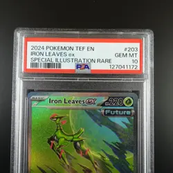 PSA 10 Iron Leaves ex 203/162 Pokemon Temporal Forces Graded Card - Image 2