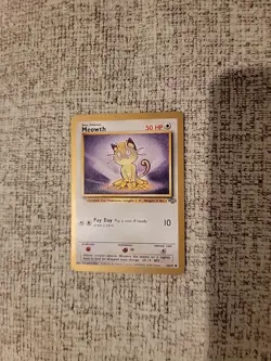 1999 Pokemon TCG Meowth Jungle Gold Bordered Promo Card 56/64 - Image 1