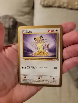 1999 Pokemon TCG Meowth Jungle Gold Bordered Promo Card 56/64 - Image 3