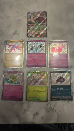 Pokemon TCG Lot Of 7 Baby Shiny Paldean Fates Cards - Image 1
