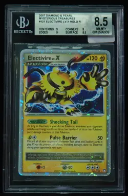 Electivire LV.X 121 BGS NM-M+ 8.5 Mysterious Treasures Pokemon Card - Image 1