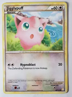 Jigglypuff 68/123 LP - HeartGold SoulSilver Pokemon Card - Atsuko Nishida Art - Image 1