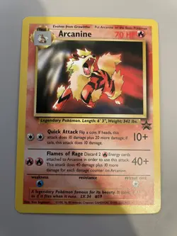 Pokemon Card - Arcanine WoTC Black Star Promo #6 NM/LP - Image 1