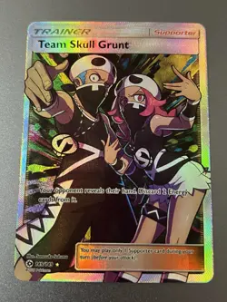 Pokemon TCG Team Skull Grunt 149/149 Sun And Moon Base Set Trainer Card - Image 1