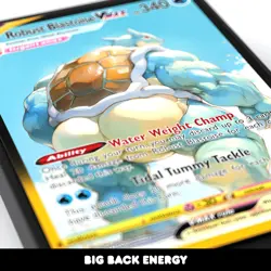 Fan Art Pokemon Holo Custom Card - Robust Blastoise | VMAX Gigantamax | Full Art - Image 4