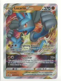 Pokemon 2022 Lucario VStar PROMO Jumbo Oversized Cards Promo Full Holo LP - Image 1