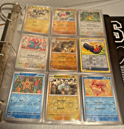 Pokemon Card Binder Card Collection lot of 225 different holos either reverse - Image 1