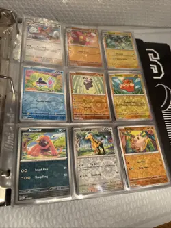 Pokemon Card Binder Card Collection lot of 225 different holos either reverse - Image 5