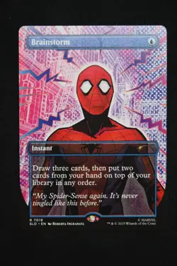 Brainstorm (7019) MTG - Secret Lair Drop Spiderman SLD - NM - Image 1
