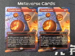 Magic MTG Pumpkin Bombs R 0026 Borderless Marvel Spider-Man Lot*2 - Image 1