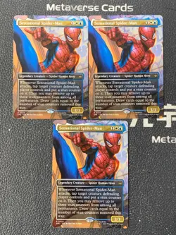 Magic MTG Sensational Spider-Man R 0025 Borderless Marvel Spider-Man Lot*3 - Image 1
