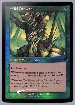 Wild Growth - Retro Frame - Foil - 352 - Dominaria Remastered (DMR) MTG - Image 3