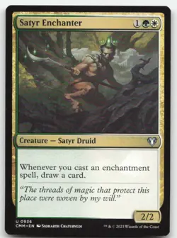 MTG Commander Masters #936 Satyr Enchanter NM - Image 1