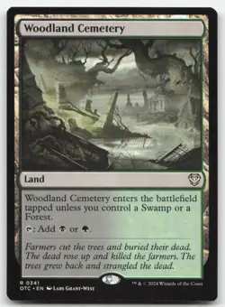 MTG Commander: Outlaws of Thunder Junction #341 Woodland Cemetery NM - Image 1