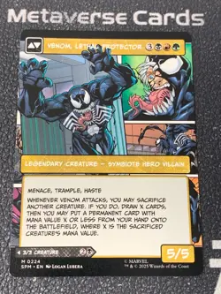 Magic MTG Venom,Lethal Protector M 0224 Borderless Marvel Spider-Man - Image 1