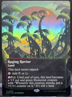 Raging Ravine #80 Edge of Eternities Borderless Foil Rare - Image 1