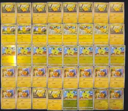 40 Lot Pikachu with 5 different Pikachu designs Pokemon TCG m63 - Image 1