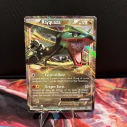 Rayquaza EX 85/124 Dragons Exalted Ultra Rare Pokemon LP - Image 1