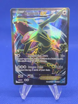 Pokemon XY Roaring Skies Rayquaza EX 104/108 Full Art Ultra Rare DMG/CREASED - Image 1