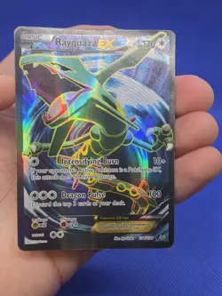 Pokemon XY Roaring Skies Rayquaza EX 104/108 Full Art Ultra Rare DMG/CREASED - Image 2