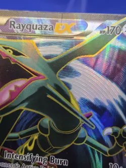 Pokemon XY Roaring Skies Rayquaza EX 104/108 Full Art Ultra Rare DMG/CREASED - Image 5
