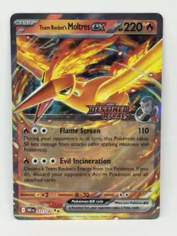 Pokemon TCG Team Rockets Moltres EX Destined Rivals 031/182 Stamped UPC Promo - Image 1