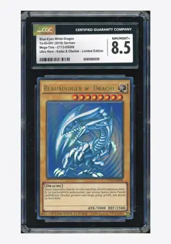 Yu-Gi-Oh CGC 8.5 Blue-Eyes White Dragon Ultra Rare 2016 CT13-DE008 German - Image 1