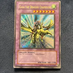 Yu-Gi-Oh! TCG Gaia the Dragon Champion LOB-125 Unlimited Secret Rare - Image 1