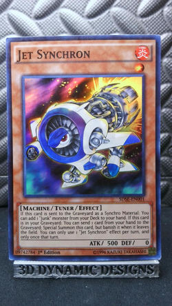 | Yugioh Jet Synchron SDSE-EN001 1st Super Rare Structure Deck Synchron LP | - Image 1
