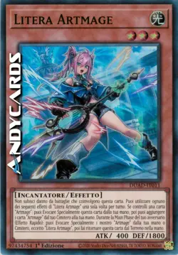 LITERA ARTMAGE (Artmage Litera) • Super R • DUAD IT011 • 1Ed • Yugioh ANDYCARDS - Image 1
