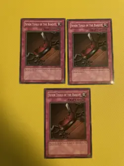 Yu-Gi-Oh! 3x Seven Tools of the Bandit SDP-045, SDJ, SYE LP - Image 1