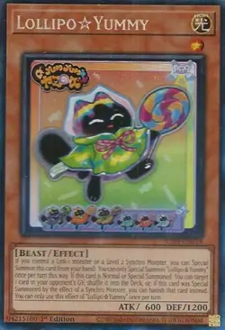Yugioh! LollipoYummy - JUSH-EN018 - Collector's Rare - 1st Edition Near Mint, En - Image 1