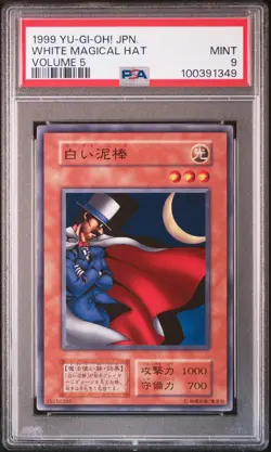 1999 YU-GI-OH! JAPANESE VOLUME 5 WHITE MAGICAL HAT PSA 9 - Image 1